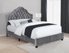 Abbeville Eastern King Upholstered Bed With Arched Headboard Grey - 315891KE