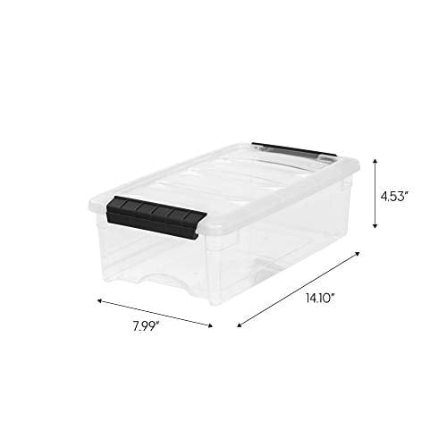 IRIS USA TB Clear Stack & Pull Storage Box, 5 Qt, 10 Count ebuystt