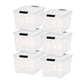 IRIS USA TB Clear Stack & Pull Storage Box, 5 Qt, 10 Count ebuystt