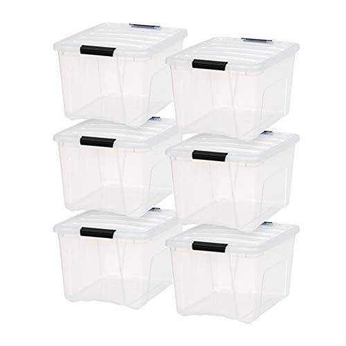 IRIS USA TB Clear Stack & Pull Storage Box, 5 Qt, 10 Count ebuystt