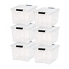 IRIS USA TB Clear Stack & Pull Storage Box, 5 Qt, 10 Count