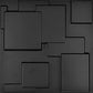 Art3d A10033BK 3D Wall Panels, Matt Black, 32 Square Feet (12 Pack) MEGA