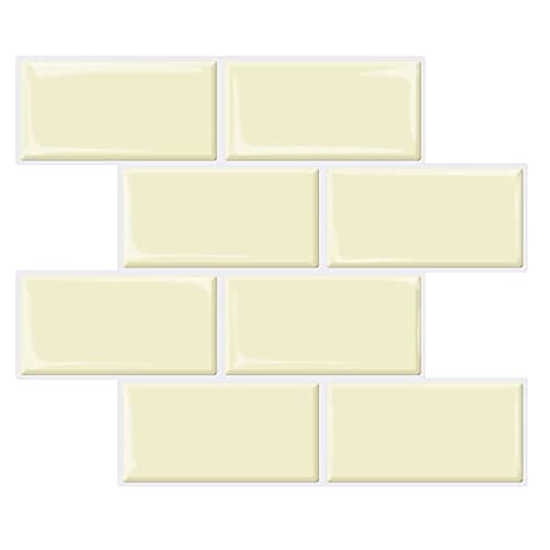 Art3d Peel and Stick Subway Tile, White Faux Ceramic Tile (14x12, Thicker  Version)