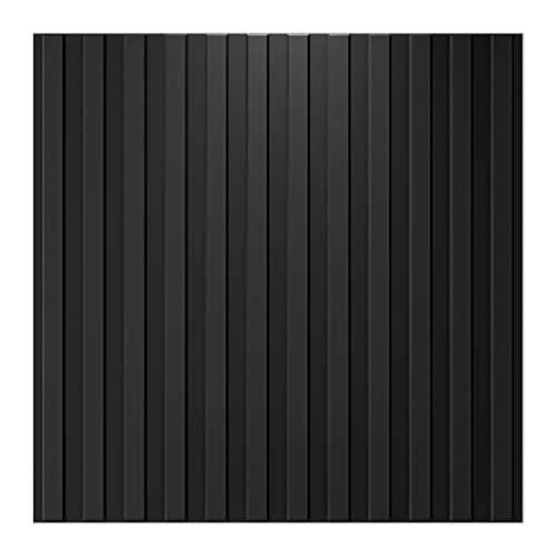 Art3d Slat Wall Panel, 3D Fluted Textured Panel 12-Tile 19.7 x 19.7in. - Black MEGA