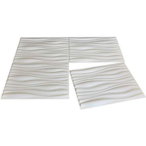 Art3d Decorative PVC 3D Wall Panels, 32 Square Feet, Wave 2 MEGA