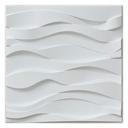 Art3d A10041 Decorative PVC 3D Wall Panels, 32 Square Feet, Wave 4