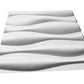 Art3d Durable Plastic 3D Wall Panel PVC Wave Wall Design, White, 12 Panels 32 SF MEGA