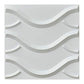 Art3d Decorative 3D Wall Panels in Modern Wall Design, 19.7"x19.7" Matt White (12 Pack) MEGA