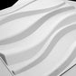 Art3d PVC 3D Panel for Interior Wall Decor, Wavy Textured Tile, 12-Pack 19.7 x 19.7in. White MEGA