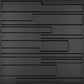 Art3d A10032BK Decorative PVC Wall Panels, 32 Square Feet, 3D Rectangle 3-Black, Sq Ft MEGA