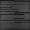 Art3d A10032BK Decorative PVC Wall Panels, 32 Square Feet, 3D Rectangle 3-Black, Sq Ft