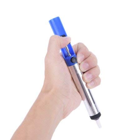 Metal Desoldering Pump, Solder Sucker - Desoldering Vacuum Pump Solder Remover The solder sucker can be used for broad place, which the solder wick can be used for small-50B410 Hannah's Variety Store
