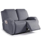TAOCOCO Recliner Loveseat Slipcover, 2 Pieces Polyester Fabric Stretch Sofa Covers for 2 Seat Reclining Couch, Soft Washable Furniture Protector with Pockets (2 Seat, Light Gray) ebuys