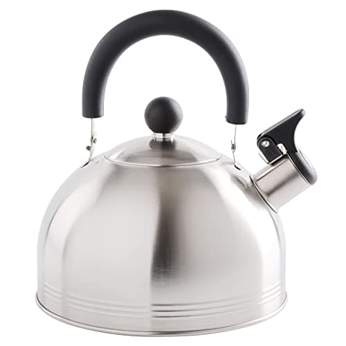 Mr. Coffee Carterton Stainless Steel Whistling Tea Kettle, 1.5-Quart, Mirror Polish ebuystt