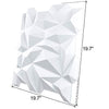 Art3d PVC 3D Diamond Wall Panel Jagged Matching-Matt White, for Residential and Commercial Interior Decor