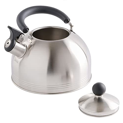 Mr. Coffee Carterton Stainless Steel Whistling Tea Kettle, 1.5-Quart, Mirror Polish ebuystt