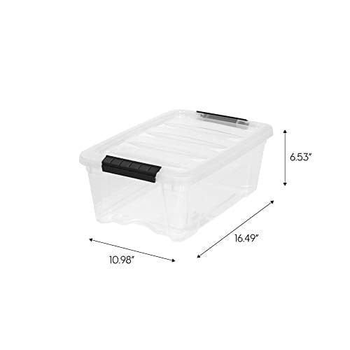 IRIS USA TB Clear Stack & Pull Storage Box, 5 Qt, 10 Count ebuystt