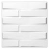 Art3d Decorative 3D PVC Wall Panel for Interior Décor, 12-Pack 19.7 x 19.7 in. White