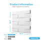 Art3d Decorative 3D PVC Wall Panel for Interior Décor, 12-Pack 19.7 x 19.7 in. White MEGA