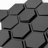 Art3d Textures 3D Wall Panels Black Hexagon Design Pack of 12 Tiles 25.5 Sq Ft (PVC)