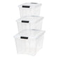 IRIS USA TB Clear Stack & Pull Storage Box, 5 Qt, 10 Count ebuystt