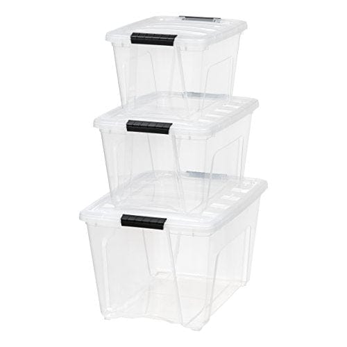 IRIS USA TB Clear Stack & Pull Storage Box, 5 Qt, 10 Count ebuystt