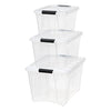 IRIS USA TB Clear Stack & Pull Storage Box, 5 Qt, 10 Count