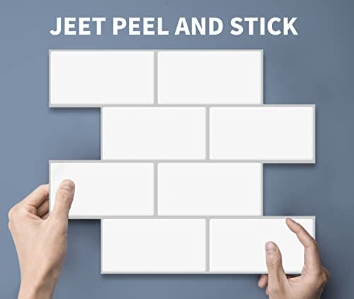 Art3d Peel and Stick Backsplash, 14x12 Subway Tiles, Faux Ceramic Tiles (10 Tiles, Thicker Version) MEGA