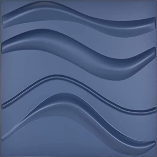 Art3d 32 Sq.Ft 3D Wall Panels, 15+ Patterns Decorative 3D Panels, Blue Wave MEGA