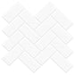 Art3d White Marble Herringbone Peel and Stick Backsplash Tiles (10 Tiles, Thicker Version) MEGA
