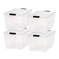 IRIS USA TB Clear Stack & Pull Storage Box, 5 Qt, 10 Count ebuystt