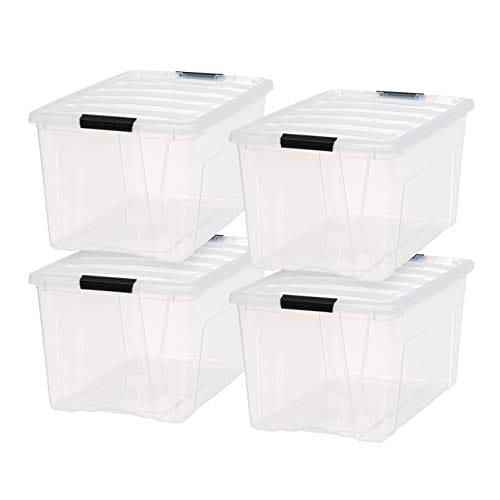 IRIS USA TB Clear Stack & Pull Storage Box, 5 Qt, 10 Count ebuystt