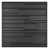 Art3d A10032BK Decorative PVC Wall Panels, 32 Square Feet, 3D Rectangle 3-Black, Sq Ft