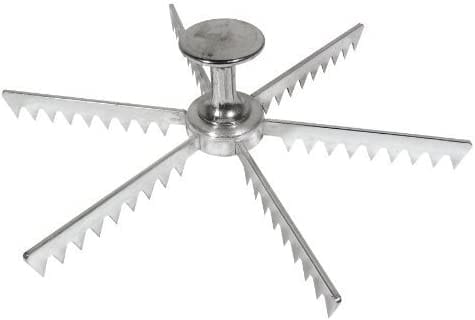 Royal Industries Pie Marker, Cast Aluminum, 6 Cut, Silver, Commercial Grade  When cutting a pie for a family meal one probably doesn't really put a whole lot of thought into making each slice an even size-ROY PMT 6 Hannah's Variety Store