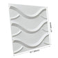 Art3d Decorative 3D Wall Panels in Modern Wall Design, 19.7"x19.7" Matt White (12 Pack) MEGA
