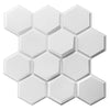 Art3d Textures 3D Wall Panels White Hexagon Design Pack of 12 Tiles 25.5 Sq Ft (PVC)