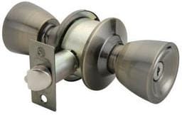 RAIDER Cylindrical Entrance Lock Door Knob 3201 Antique Brass (AB) for Office or Front Door MEGA