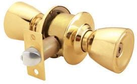 RAIDER Cylindrical Entrance Lock Door Knob 3201 PB-ET Polished Brass (PB) for Office or Front Door -  3201 PB-ET