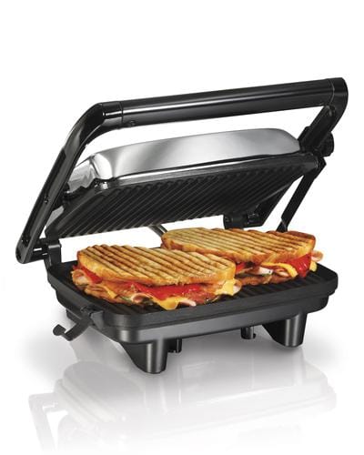 Hamilton Beach Panini Press 10 inch x 8 inch Gourmet Enjoy hot and delicious grilled sandwiches at home with the Hamilton Beach Panini Press Sandwich Make-68821-40094254606 Hannah's Variety Store