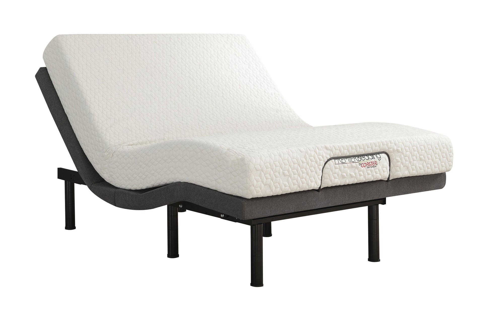 Clara Full Adjustable Bed Base Grey And Black - 350131F A-Z Store Nadia