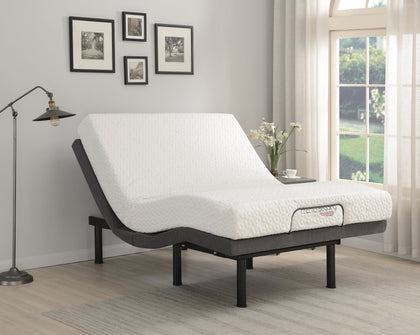 Clara Queen Adjustable Bed Base Grey And Black - 350131Q