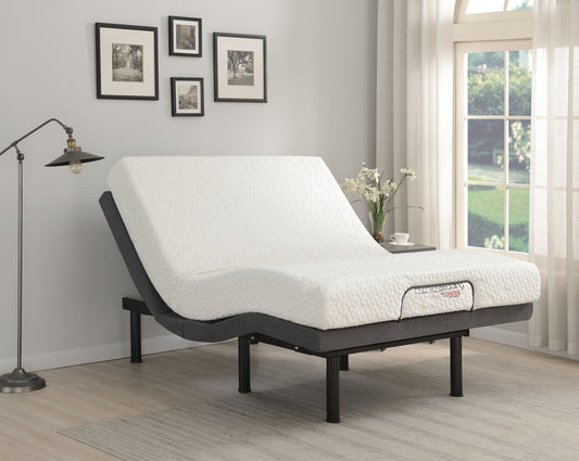 Clara Full Adjustable Bed Base Grey And Black - 350131F A-Z Store Nadia