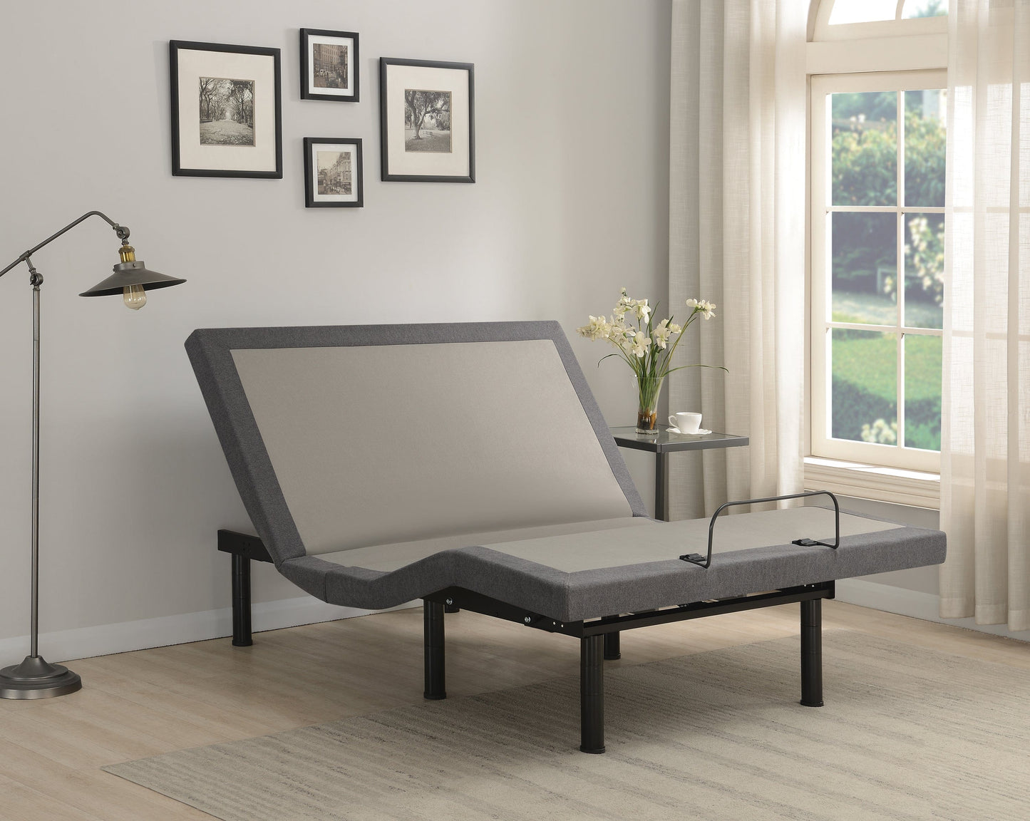 Negan Twin XL Adjustable Bed Base Grey And Black - 350132TL A-Z Store Nadia