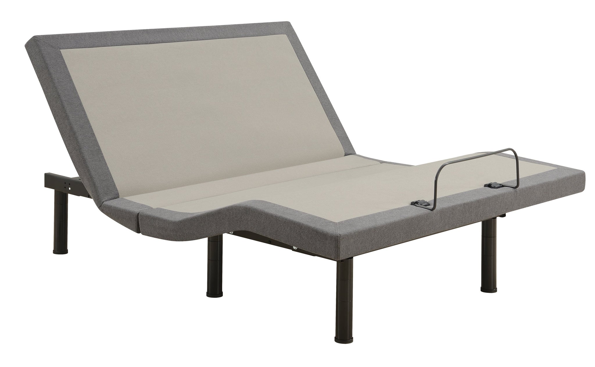 Negan Eastern King Adjustable Bed Base Grey And Black - 350132KE