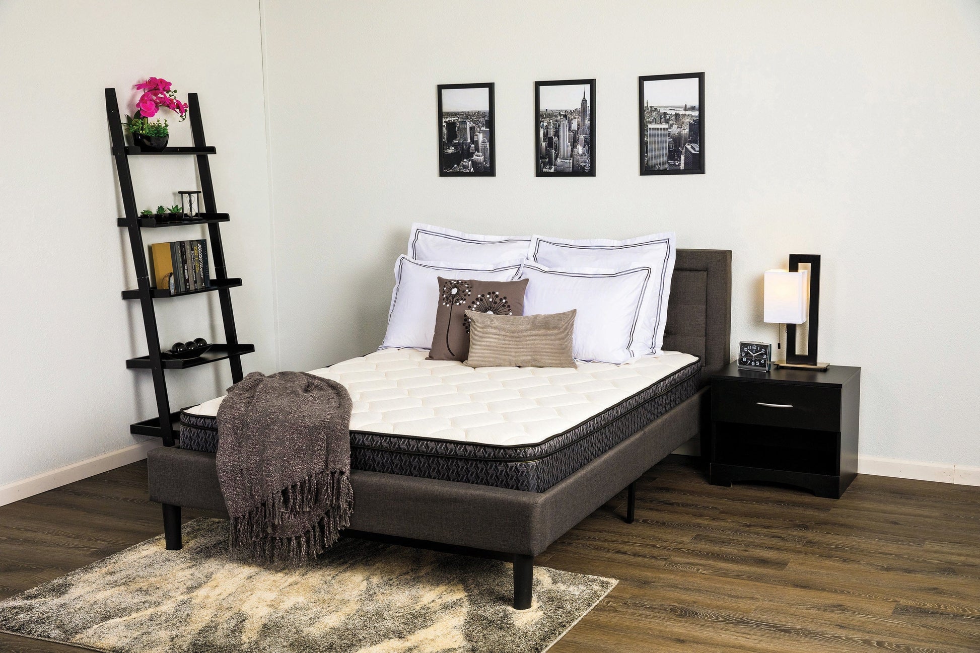Laguna III Euro Top Twin Mattress Grey - 350370T A-Z Store Nadia