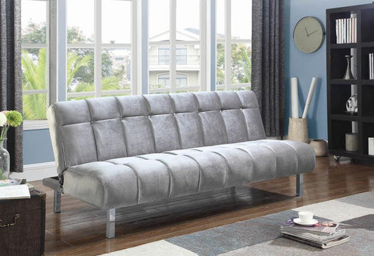 Vanessa Button Tufted Sofa Bed Silver - 360002 COSMEGA