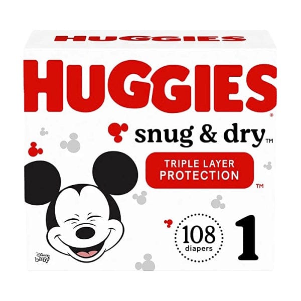 Huggies Snug & Dry Disposable Baby Diapers Size 1, 38ct - 3600051462 Pie's Variety Store