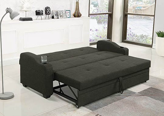 Miller Upholstered Sleeper Sofa Bed Charcoal Grey Collection: Miller SKU: 360063 coastmega