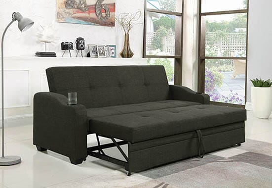 Miller Upholstered Sleeper Sofa Bed Charcoal Grey Collection: Miller SKU: 360063 coastmega