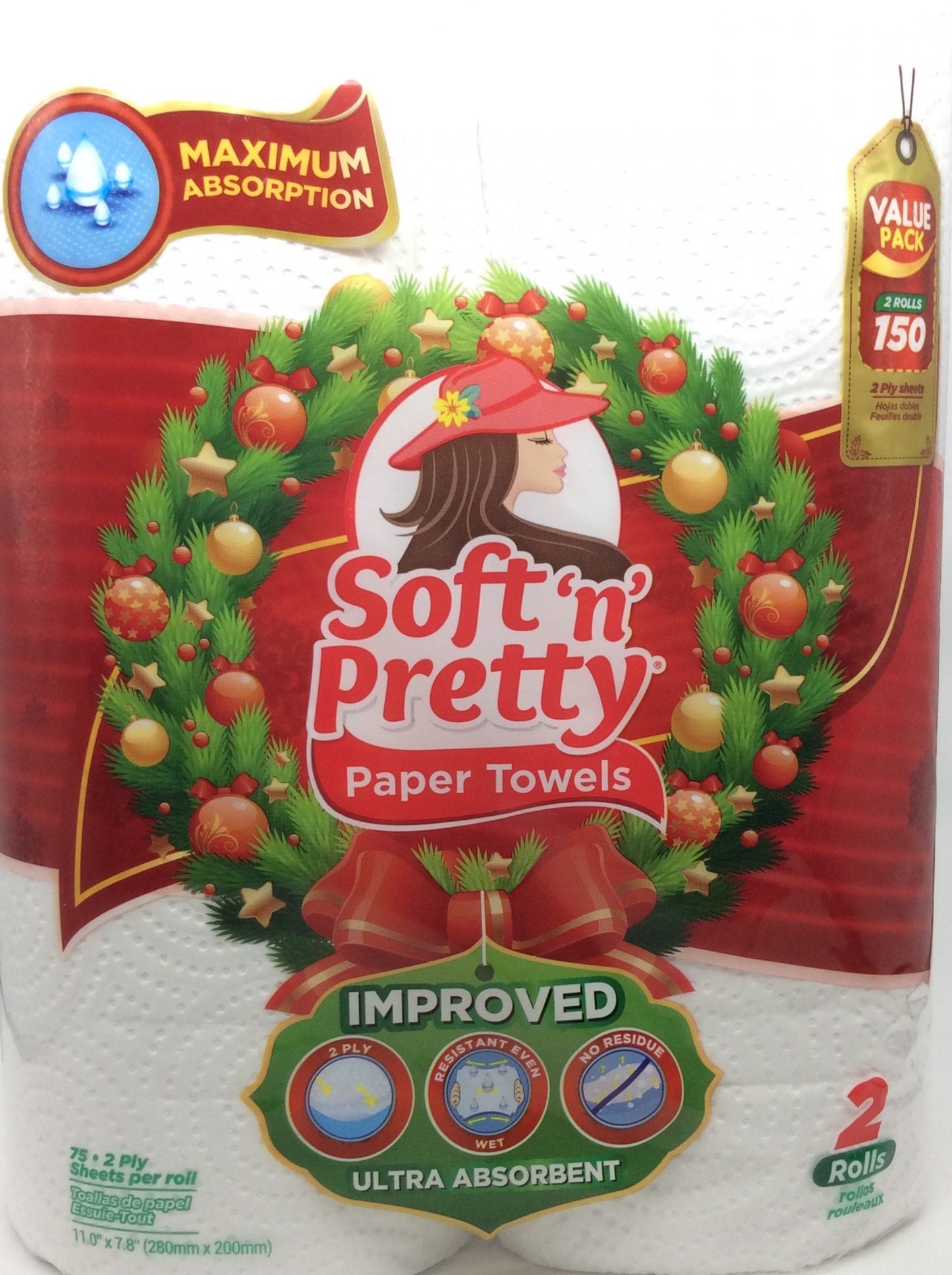SOFT N PRETTY PAPER TOWEL VALUE PACK 3CT - SNPPTVP3CT Pie's Variety Store